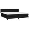 vidaXL Sommier &agrave; lattes de lit avec matelas Noir 200x200 cm Tissu
