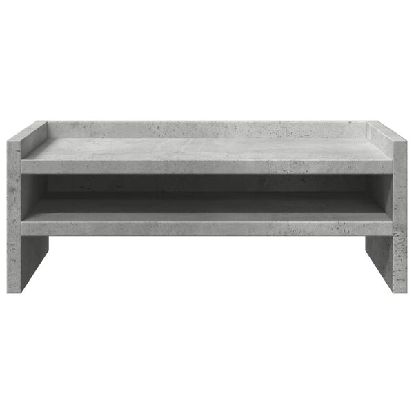 vidaXL Support de moniteur gris b&eacute;ton 42x24x16 cm bois d'ing&eacute;nierie