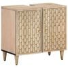 vidaXL Armoire lavabo de salle de bain bois massif de manguier