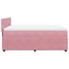 vidaXL Sommier &agrave; lattes de lit avec matelas Rose 140x190 cm Velours
