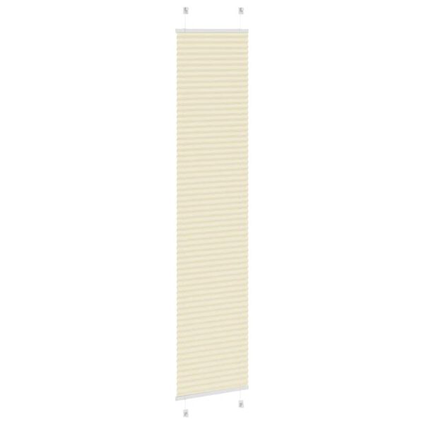 vidaXL Store pliss&eacute; cr&egrave;me 50x200 cm largeur du tissu 49,4 cm polyester