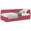 vidaXL Cadre de lit d'angle avec matelas Bordeaux 100 x 200 cm Velours
