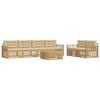 vidaXL Ensemble de canap&eacute;s d'ext&eacute;rieur 7 pcs Blanc et Beige Polyester