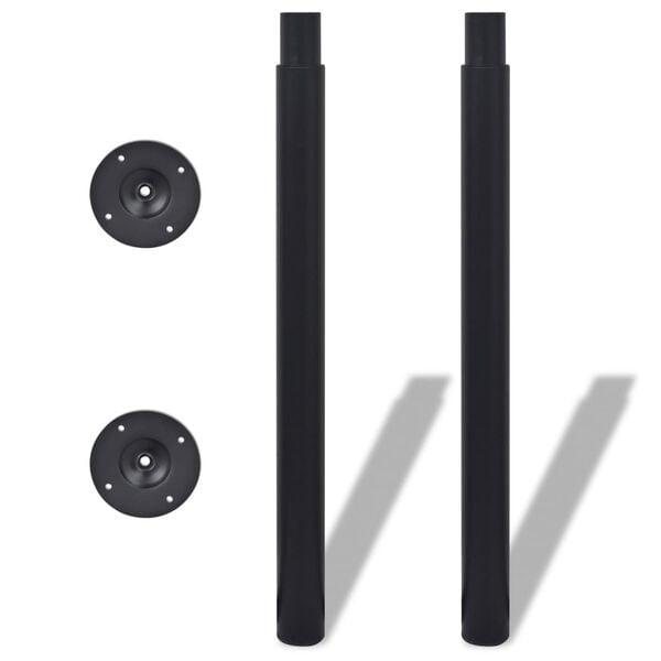 vidaXL Pieds de table télescopiques 4 pcs Noir 710 mm - 1100 mm