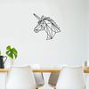 Homemania D&eacute;coration murale Licorne 53x50 cm Acier Noir