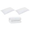 vidaXL Couette avec Oreillers avec oreiller 3 pcs Blanc Microfibre