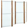 vidaXL Cloison de séparation 4 panneaux Blanc crème 280x170 cm