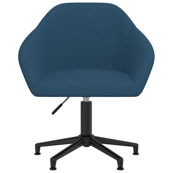 vidaXL Chaise pivotante de salle &agrave; manger Bleu Velours