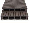 vidaXL Planche de terrasse 4 pcs Marron fonc&eacute; WPC