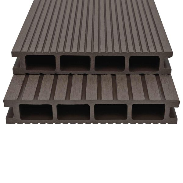 vidaXL Planche de terrasse 4 pcs Marron fonc&eacute; WPC
