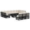 vidaXL Ensemble de canap&eacute; de jardin 14 pc Noir polyrotin