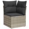 vidaXL Salon de jardin avec coussins 12 pcs gris clair r&eacute;sine tress&eacute;e