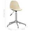 vidaXL Chaise pivotante de bureau Cr&egrave;me Tissu