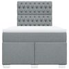 vidaXL Sommier &agrave; lattes de lit avec matelas Gris clair 120x200cm Tissu