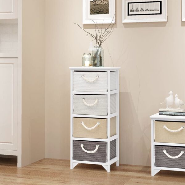 vidaXL Armoire de rangement 4 tiroirs Bois
