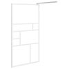 vidaXL Paroi de douche 80x195 cm Verre ESG Blanc
