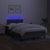 vidaXL Sommier &agrave; lattes de lit et matelas et LED Gris fonc&eacute; 120x200 cm