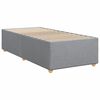vidaXL Sommier &agrave; lattes de lit et matelas Gris clair 90x190 cm Tissu