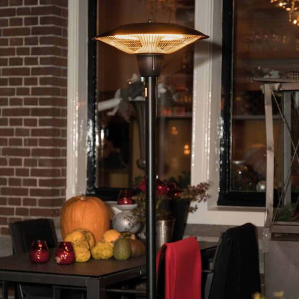 Sunred Chauffage sur pied Barcelona 1500 W Halogène Noir