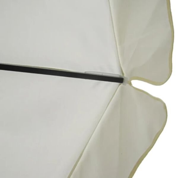 vidaXL Parasol de jardin avec base portable aluminium blanc