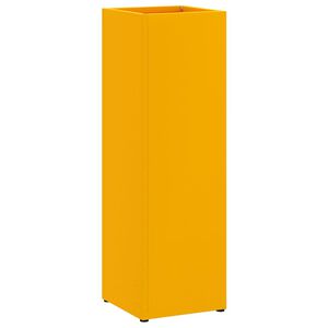 vidaXL Stand de Parapluie de Pluie Moutarde 15,5 x 15,5 x 49 cm Acier