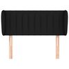 vidaXL Tête de lit avec oreilles Noir 103x23x78/88 cm Tissu