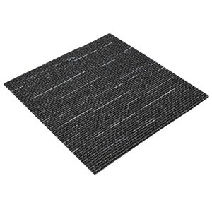 vidaXL Carreau de tapis Ray&eacute; Noir 50 x 50 cm 20 pc PP et Bitume