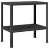 vidaXL Table de rempotage 100 x 50 x 80 cm Acier enduit de poudre Noir