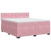 vidaXL Lit boxspring avec matelas Rose 140 x 200 cm Velours