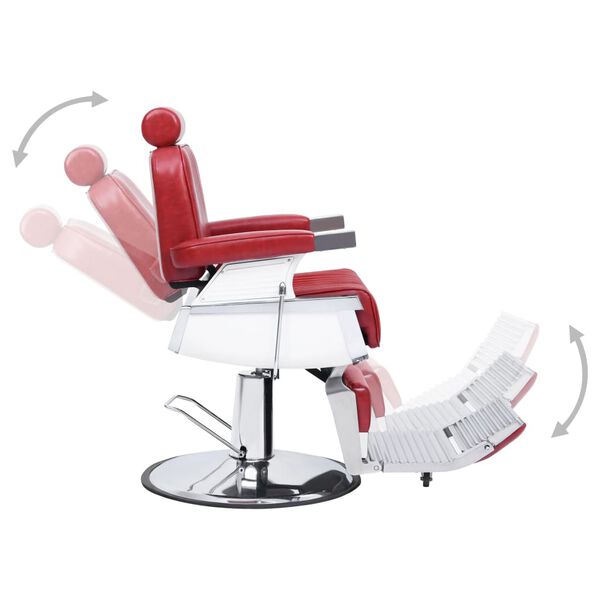 vidaXL Chaise de barbier Rouge 68x69x116 cm Similicuir