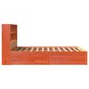 vidaXL Cadre de lit sans matelas cire marron 150x200cm bois pin massif