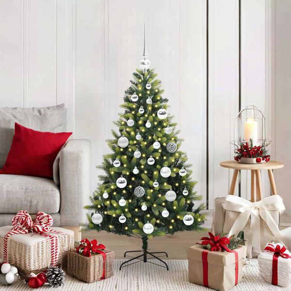 vidaXL Arbre de Noël artificiel à charnières 150 LED Vert 120 cm