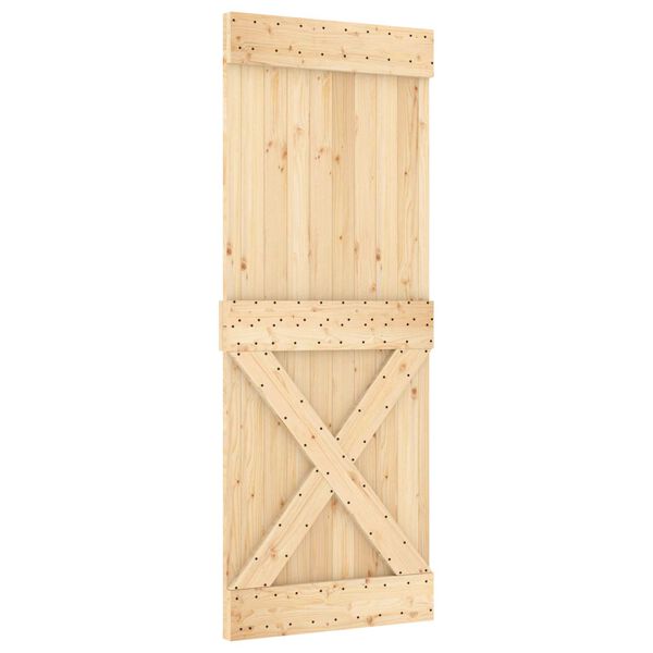 vidaXL Porte NARVIK Naturel 80 x 210 cm Bois de pin massif