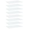 vidaXL Panneaux de biblioth&egrave;que 8 pcs Blanc 60x40x1,5 cm Agglom&eacute;r&eacute;