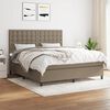 vidaXL Sommier &agrave; lattes de lit avec matelas Taupe 180x200 cm Tissu