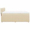 vidaXL Sommier &agrave; lattes de lit avec matelas Cr&egrave;me 160x200 cm Tissu