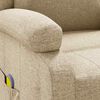 vidaXL Fauteuil de massage Crème Tissu