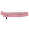vidaXL Sommier &agrave; lattes de lit avec matelas rose 180x220 cm velours