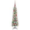 vidaXL Sapin de No&euml;l artificiel Blanc 120 cm PVC, m&eacute;tal et plastique