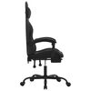 vidaXL Chaise de jeu avec repose-pied Noir Similicuir