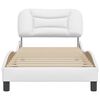 vidaXL Cadre de lit sans matelas Hvar blanc 90x190 cm similicuir