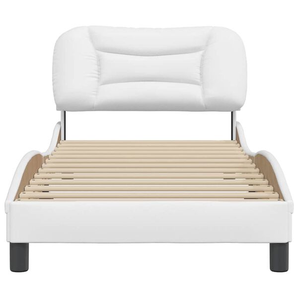 vidaXL Cadre de lit sans matelas Hvar blanc 90x190 cm similicuir