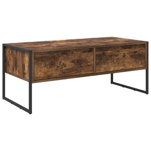 vidaXL Table basse Ch&ecirc;ne Fum&eacute; 100 x 46 x 40 cm Bois d'ing&eacute;nierie