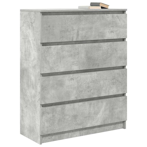 vidaXL Buffet gris b&eacute;ton 80x35x99 cm bois d'ing&eacute;nierie