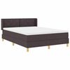 vidaXL Lit &agrave; ressorts avec matelas Marron fonc&eacute; 200 x 160 cm Polyester