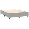 vidaXL Sommier &agrave; lattes de lit et matelas et LED Gris clair 140x190 cm