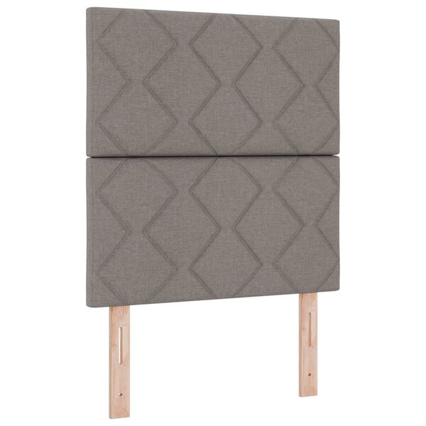vidaXL T&ecirc;te de lit avec t&ecirc;te de lit Taupe 80 cm tissu