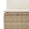 vidaXL Salon de jardin avec coussins 7 pcs beige r&eacute;sine tress&eacute;e acacia