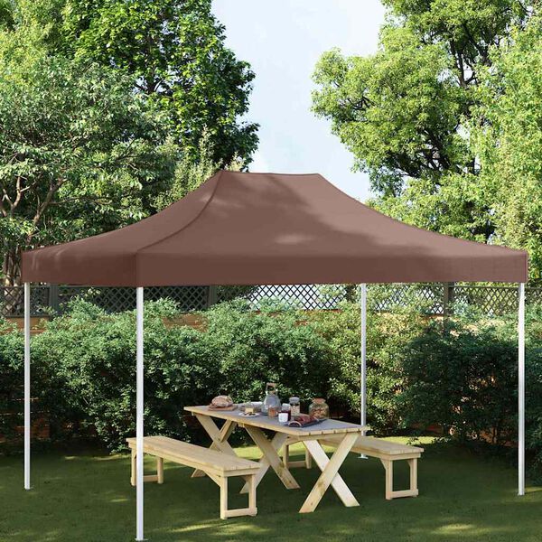 vidaXL Toit de tente de r&eacute;ception 4x3 m Marron 270 g/m&sup2;