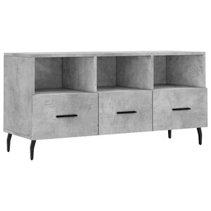 vidaXL Meuble TV gris b&eacute;ton 102x36x50 cm bois d'ing&eacute;nierie